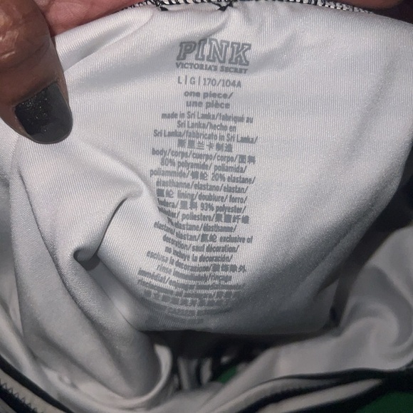 Victoria Secret Pink Floral and Striped Cutout Swimsuit size Large - Flaw - Picture 7 of 8